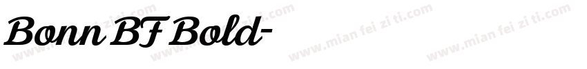 Bonn BF Bold字体转换